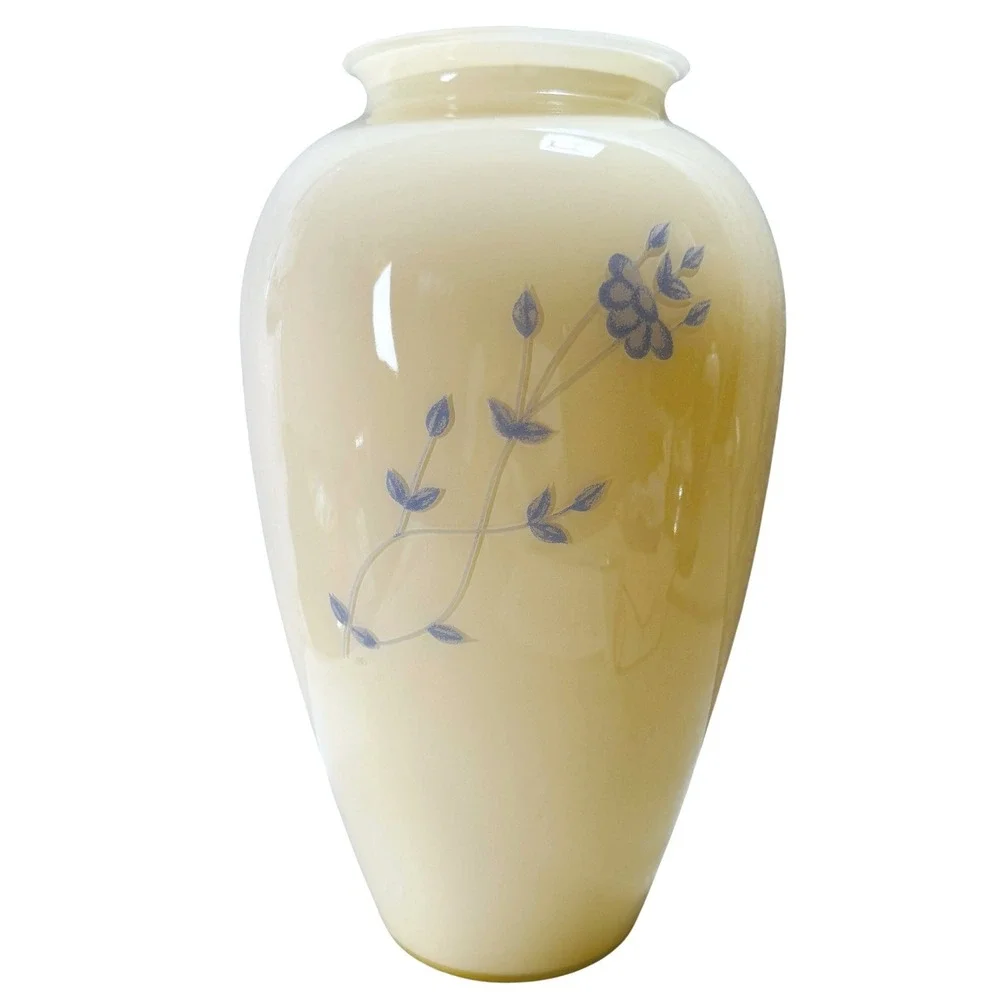Vintage Princess House Exclusive Cream Blue Floral Vase West Germany Cottagecore